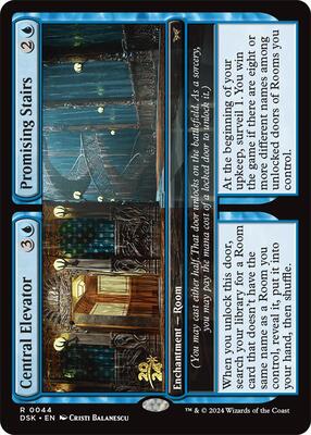 Central Elevator // Promising Stairs card from Prerelease Cards
