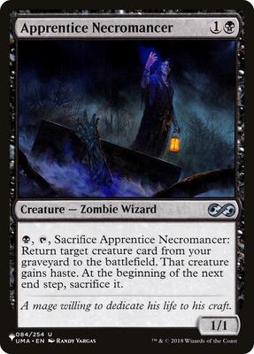 Apprentice Necromancer card from The List Reprints