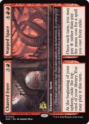Charred Foyer // Warped Space card from Prerelease Cards