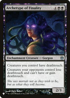 Archetype of Finality card from The List Reprints