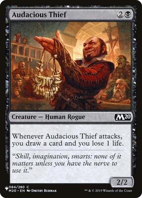 Audacious Thief card from The List Reprints