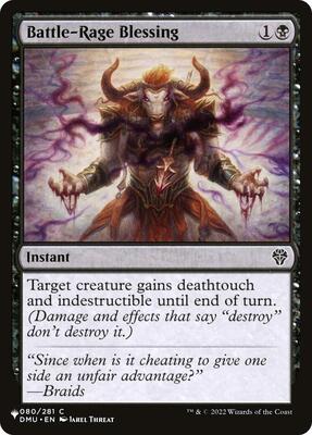 Battle-Rage Blessing card from The List Reprints