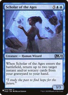 Scholar of the Ages card from The List Reprints