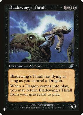 Bladewing's Thrall card from The List Reprints