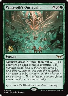 Valgavoth's Onslaught card from Prerelease Cards