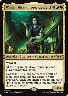 Winter, Misanthropic Guide card from Prerelease Cards