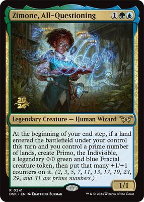 Zimone, All-Questioning card from Prerelease Cards