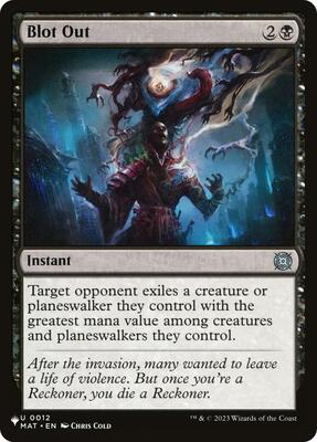 Blot Out card from The List Reprints
