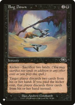 Bog Down card from The List Reprints