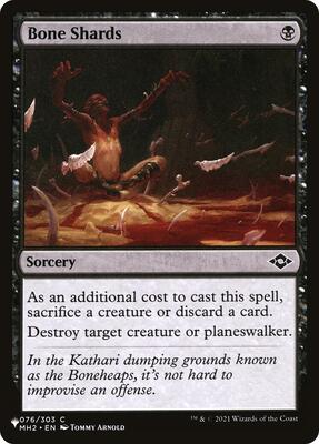 Bone Shards card from The List Reprints