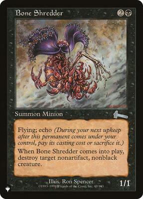 Bone Shredder card from The List Reprints