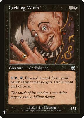 Cackling Witch card from The List Reprints