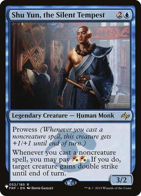 Shu Yun, the Silent Tempest card from The List Reprints