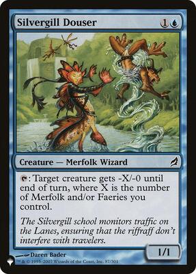 Silvergill Douser card from The List Reprints