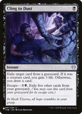 Cling to Dust card from The List Reprints