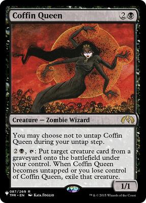 Coffin Queen card from The List Reprints