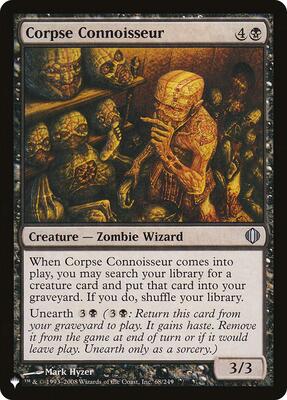Corpse Connoisseur card from The List Reprints