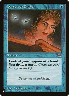 Sorcerous Sight card from The List Reprints