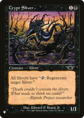 Crypt Sliver card from The List Reprints
