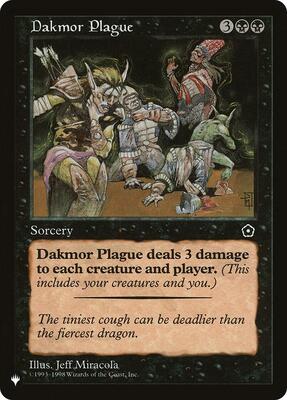 Dakmor Plague card from The List Reprints