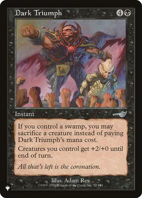 Dark Triumph card from The List Reprints
