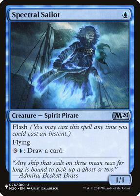 Spectral Sailor card from The List Reprints