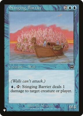Stinging Barrier card from The List Reprints