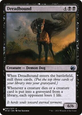 Dreadhound card from The List Reprints