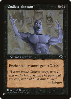 Endless Scream card from The List Reprints