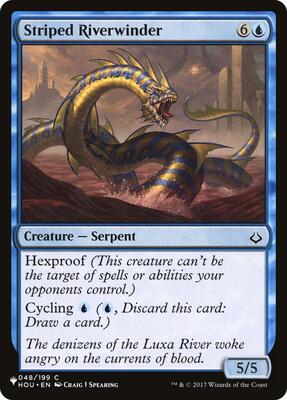 Striped Riverwinder card from The List Reprints