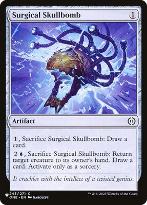 Surgical Skullbomb card from The List Reprints