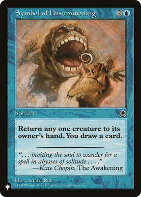 Symbol of Unsummoning card from The List Reprints