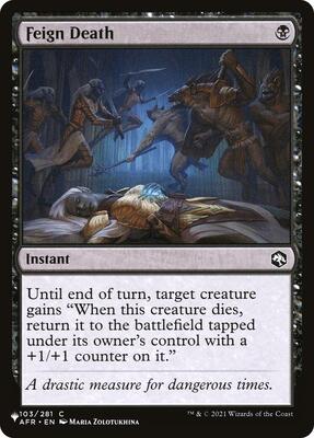 Feign Death card from The List Reprints