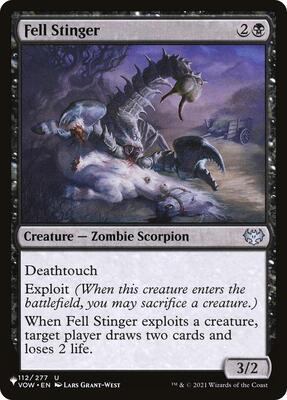 Fell Stinger card from The List Reprints