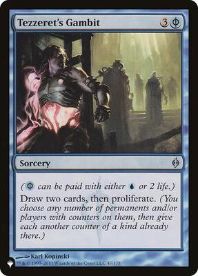 Tezzeret's Gambit card from The List Reprints