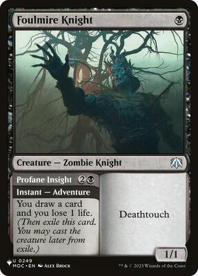 Foulmire Knight (MOC) card from The List Reprints