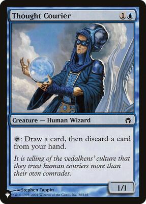 Thought Courier card from The List Reprints