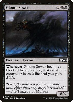 Gloom Sower card from The List Reprints