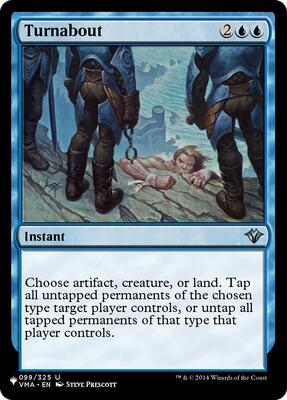 Turnabout card from The List Reprints