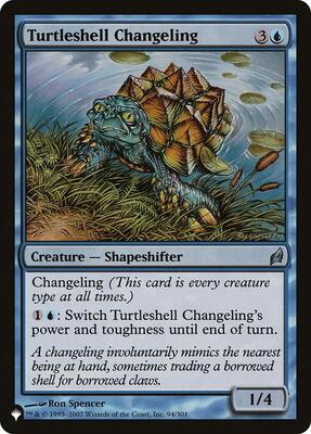 Turtleshell Changeling card from The List Reprints
