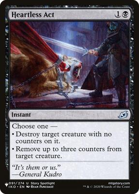 Heartless Act card from The List Reprints