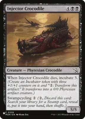 Injector Crocodile card from The List Reprints