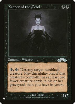 Keeper of the Dead card from The List Reprints