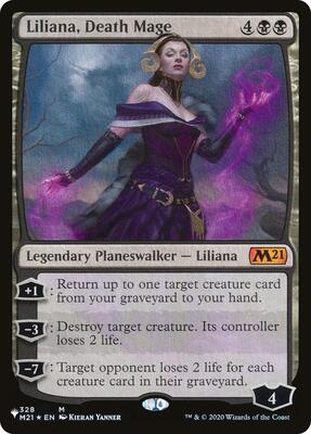 Liliana, Death Mage card from The List Reprints