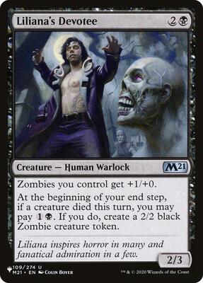 Liliana's Devotee card from The List Reprints