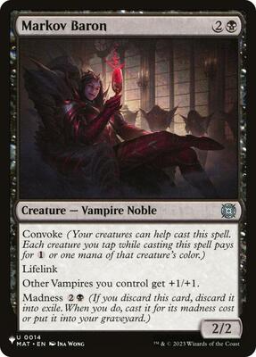 Markov Baron card from The List Reprints