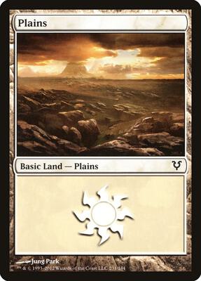 Plains (231) card from Avacyn Restored