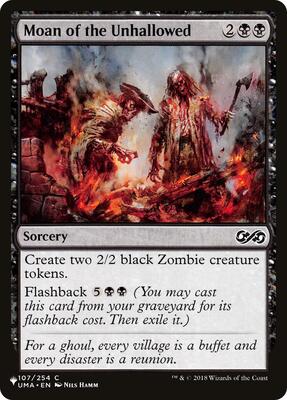 Moan of the Unhallowed card from The List Reprints
