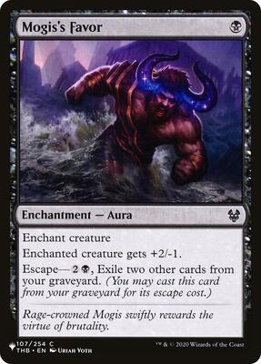 Mogis's Favor card from The List Reprints