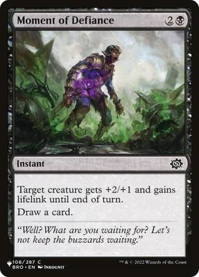 Moment of Defiance card from The List Reprints